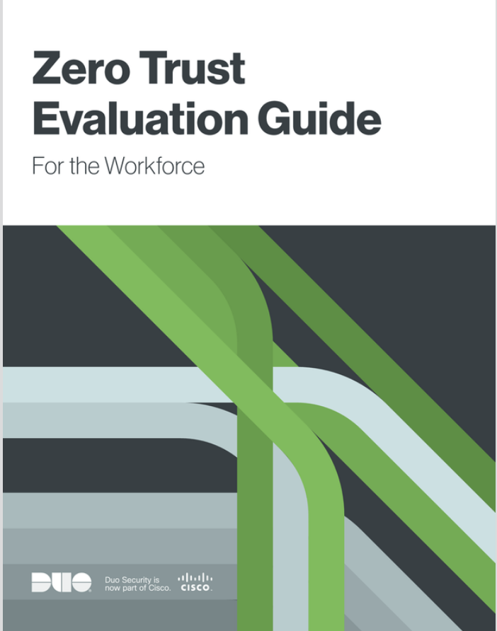 Cover of Duo Security's Zero Trust Evaluation Guide for the Workforce