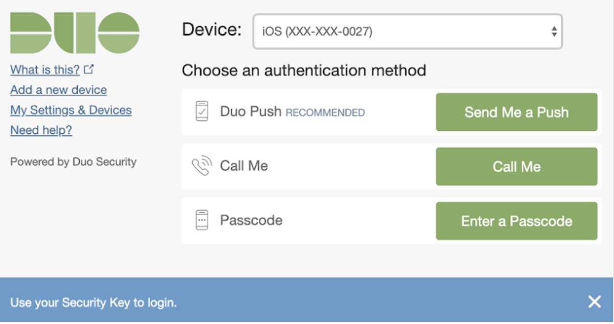 image of Duo login methods