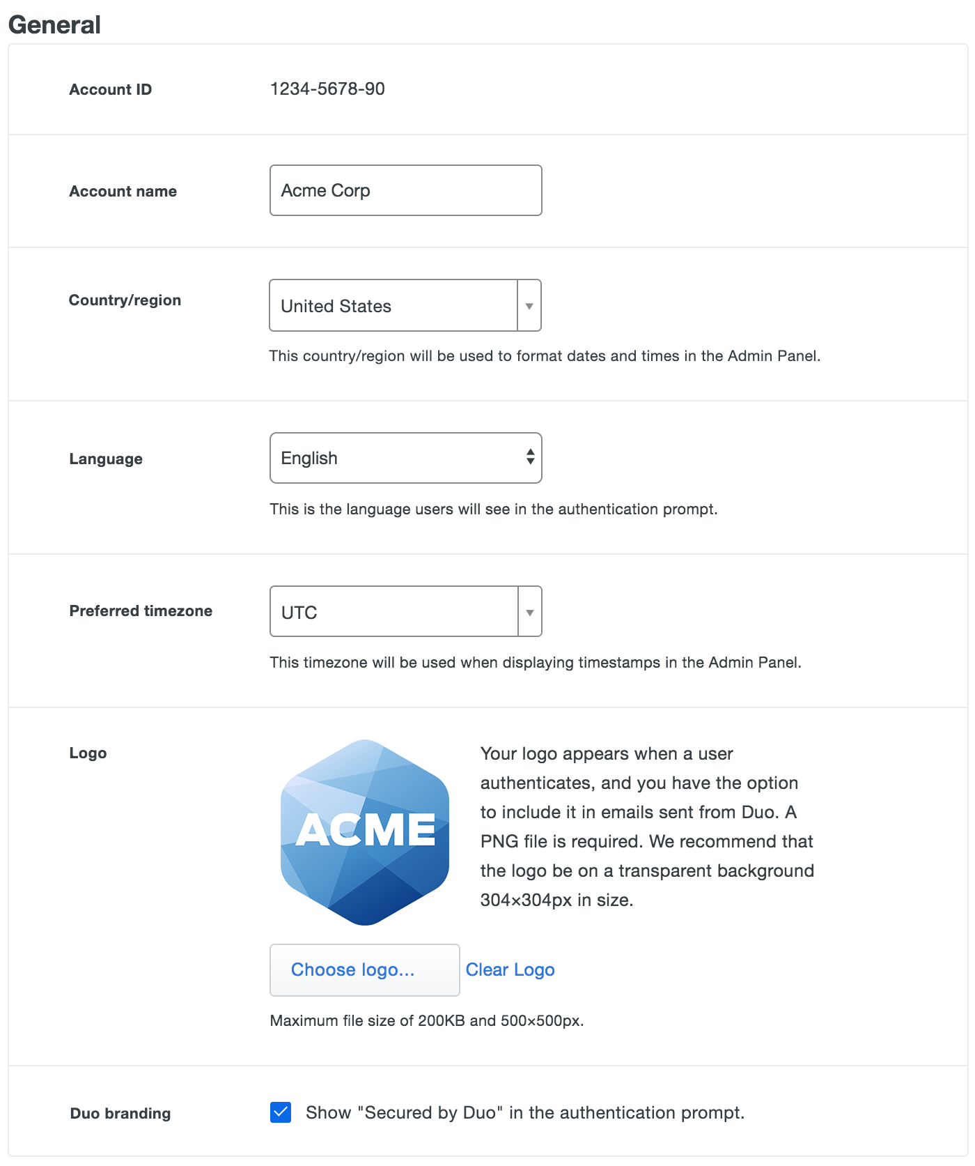 General Settings