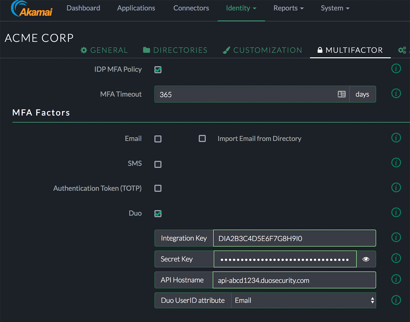 Akamai EAA Duo Multifactor Setup