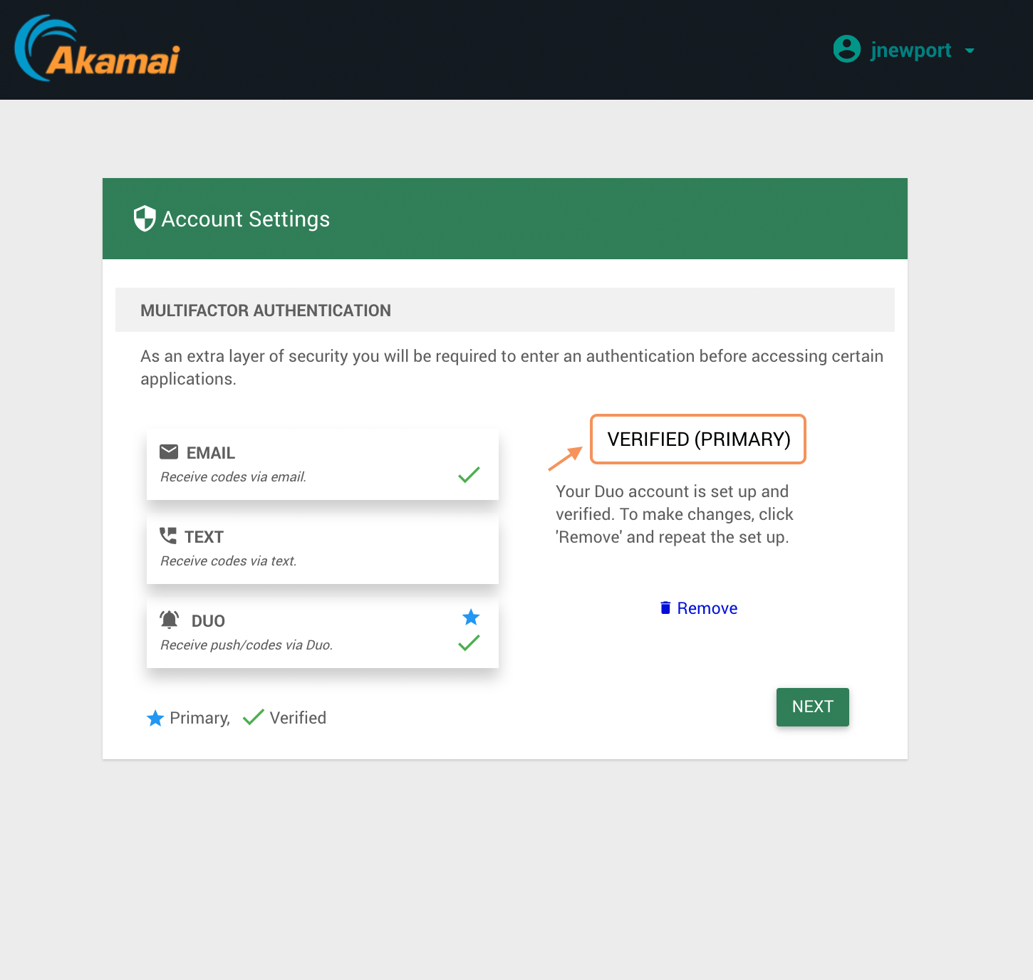 Akamai EAA User Duo Setup