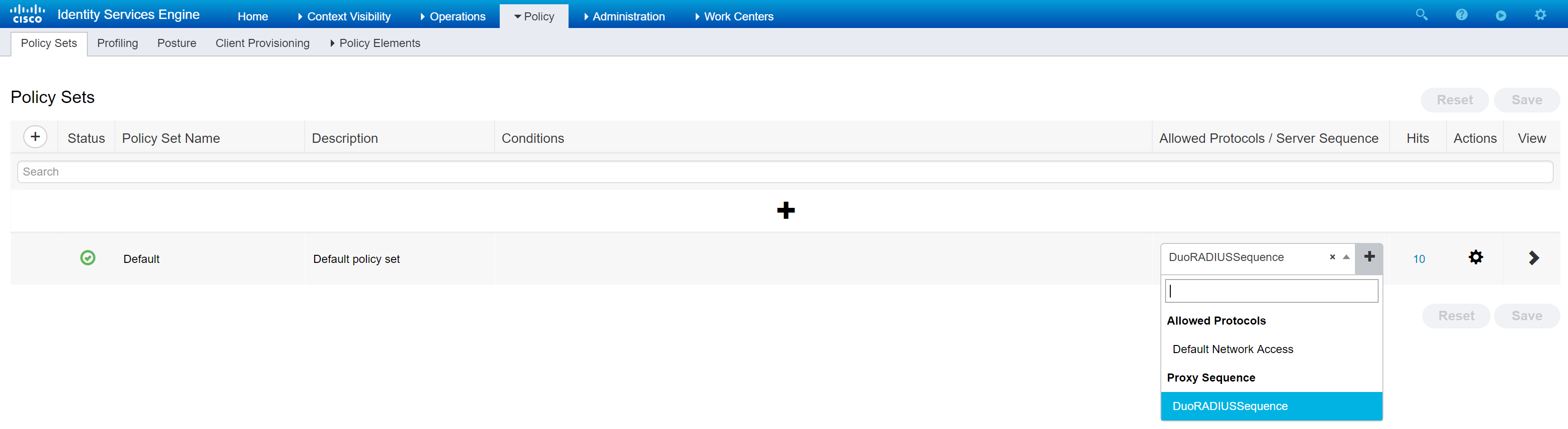 Cisco ISE Authentication Policy