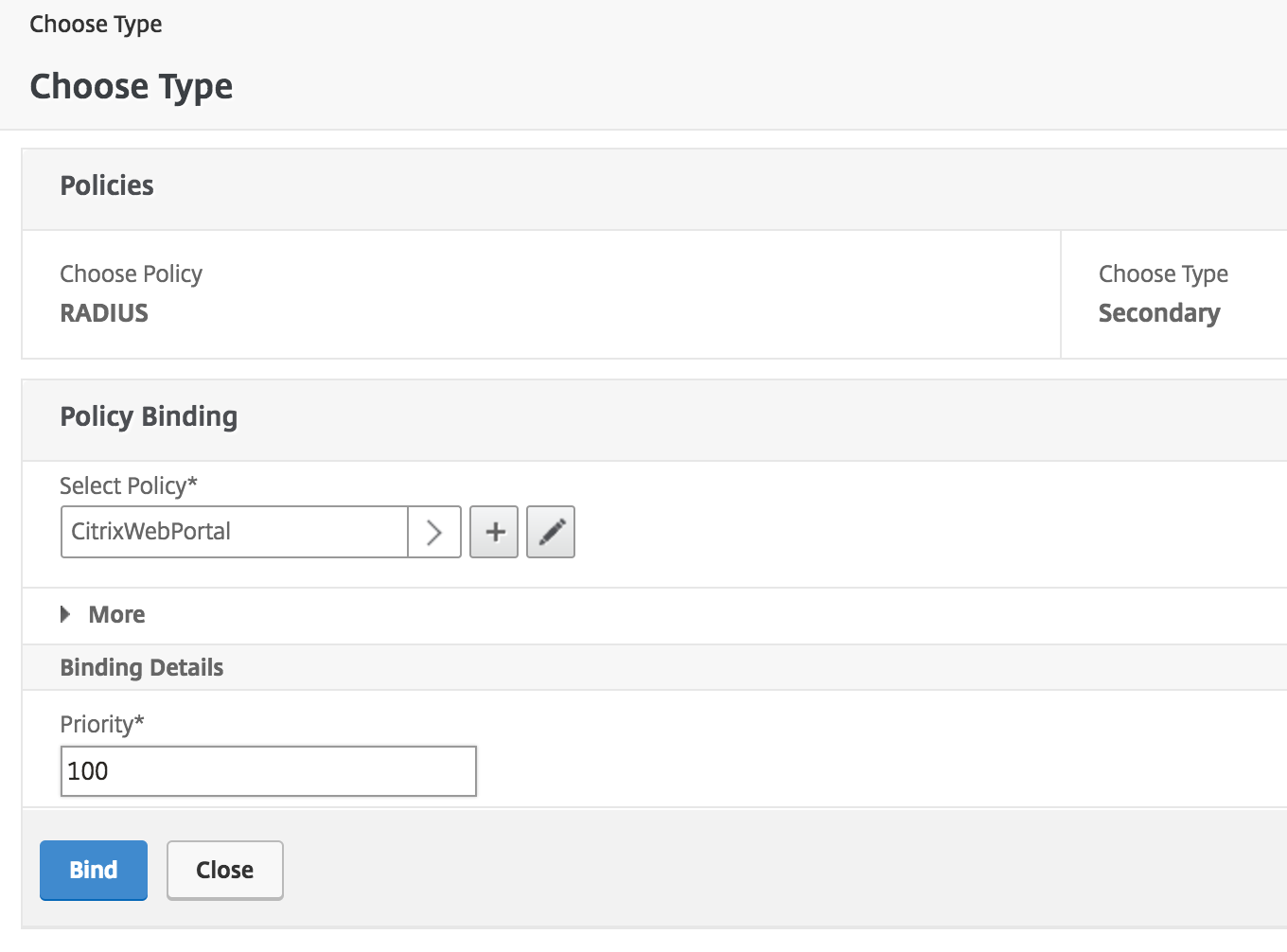 Bind Policy for Web Browsers