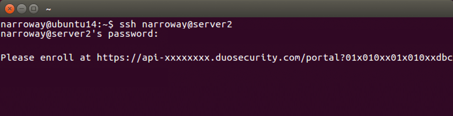 Duo Unix Enrollment Prompt