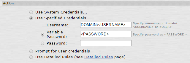 Windows Credentials Policy