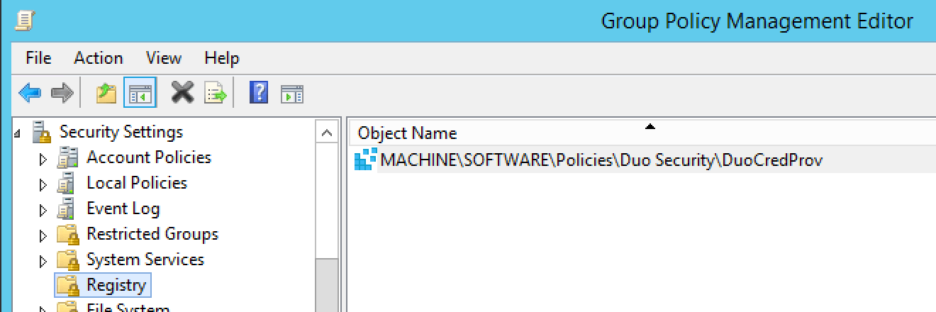 Duo Windows Logon Policy Registry Key