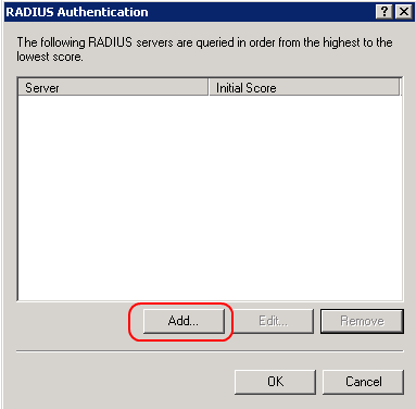 Add a RADIUS Server