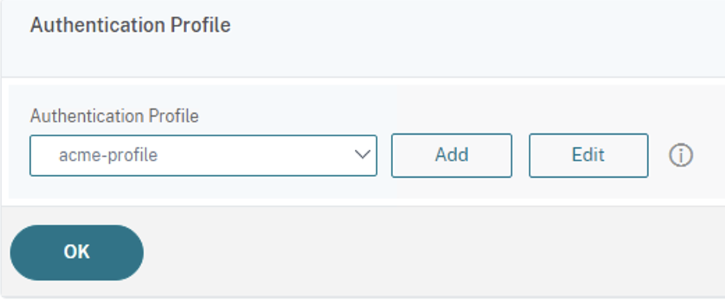 NetScaler Authentication Profile Selection