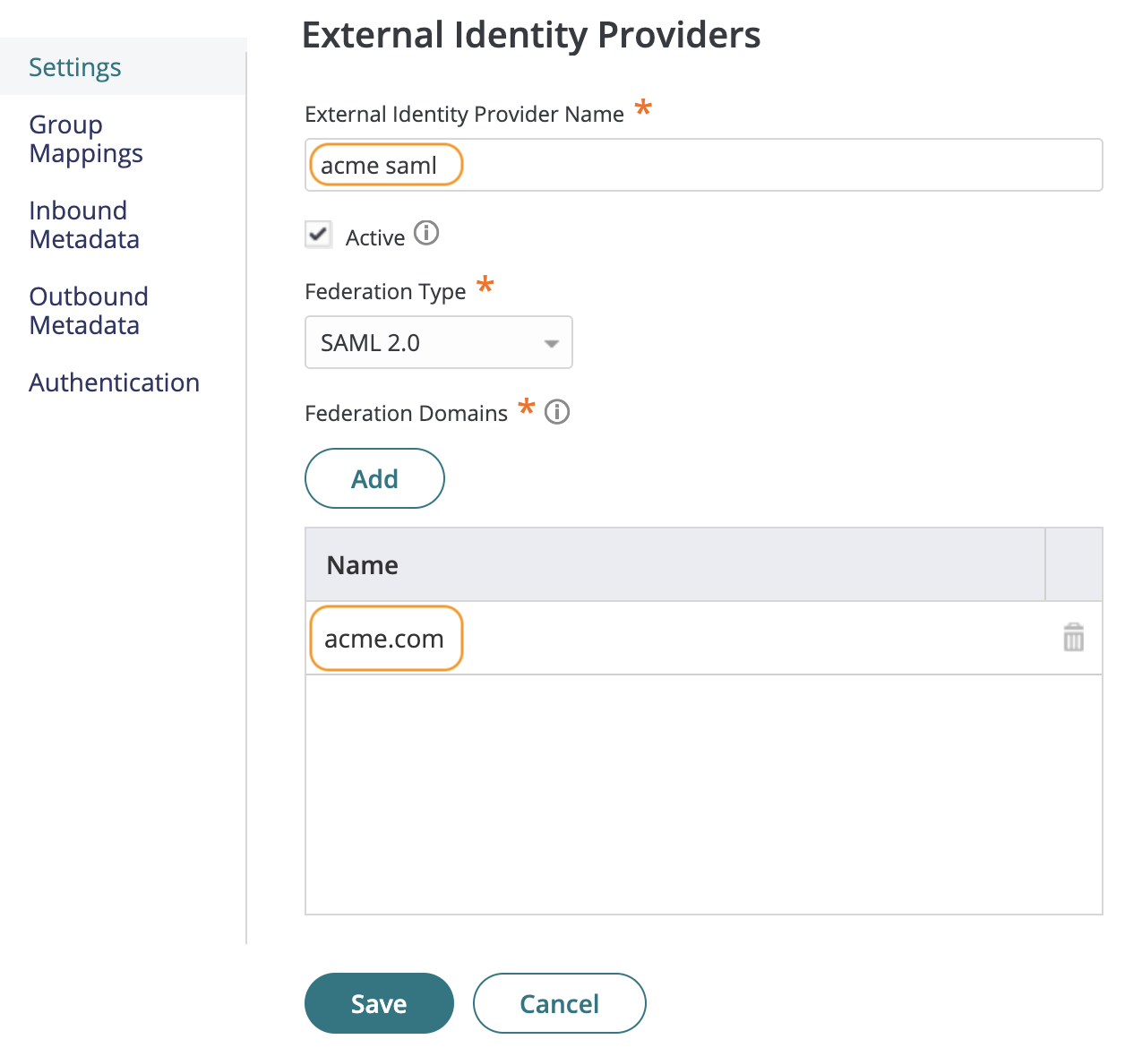 CyberArk Workforce Identity External IdP Settings