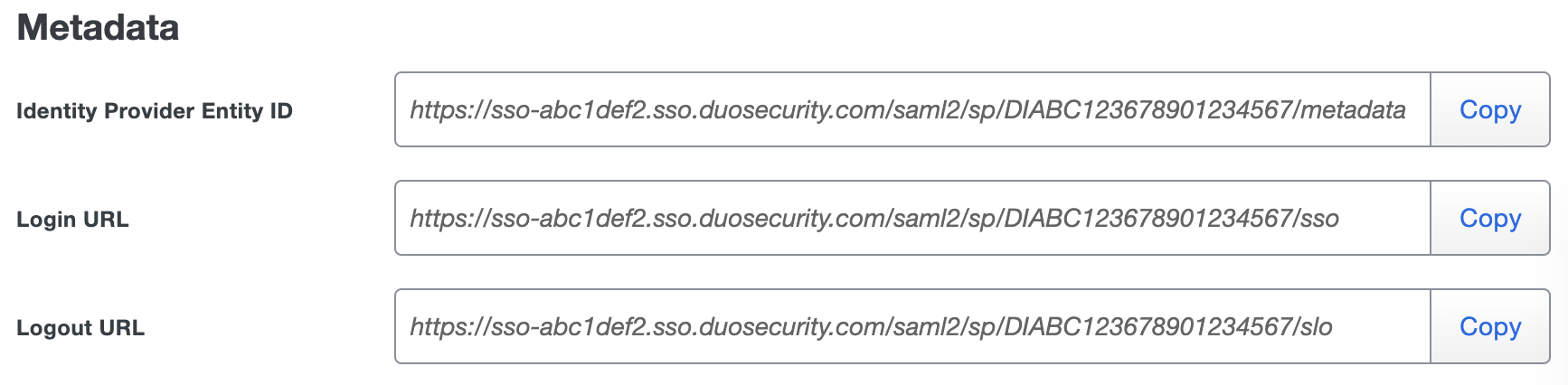 Duo Quest Foglight Metadata URLs